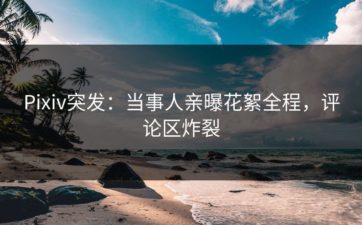 Pixiv突发：当事人亲曝花絮全程，评论区炸裂