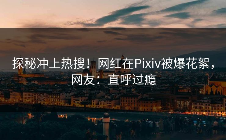 探秘冲上热搜！网红在Pixiv被爆花絮，网友：直呼过瘾