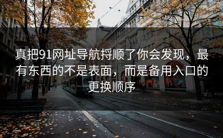 真把91网址导航捋顺了你会发现，最有东西的不是表面，而是备用入口的更换顺序